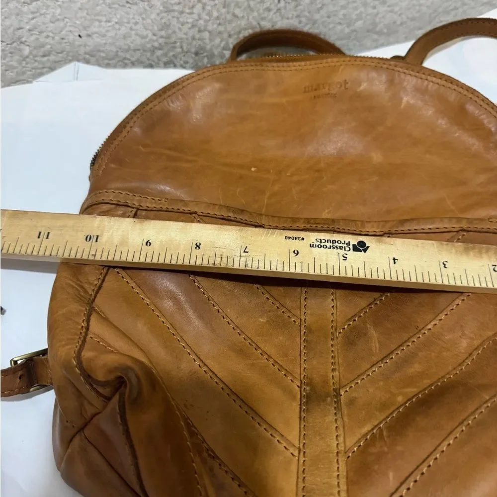Margot Tan natural Leather Backpack